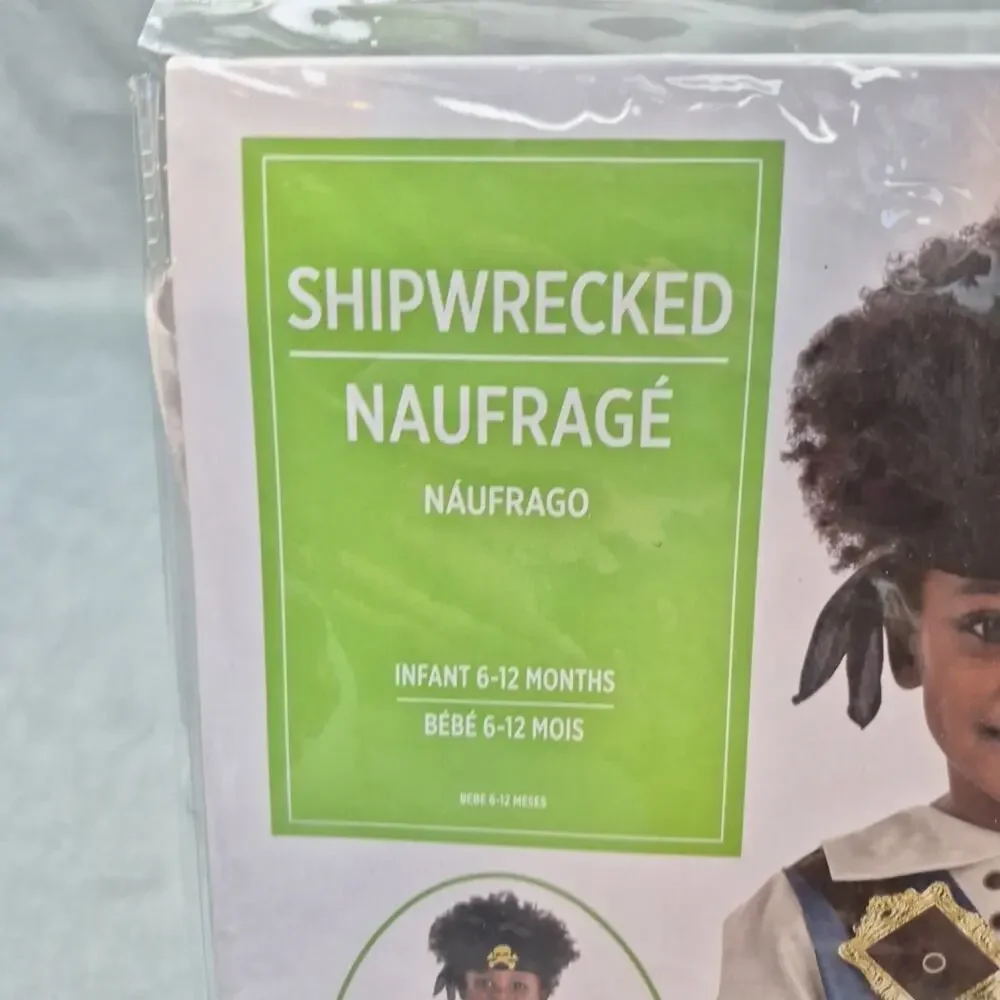 Shipwrecked Pirate Buccaneer Infant 6-12 Months Kids Baby Halloween Costume NEW